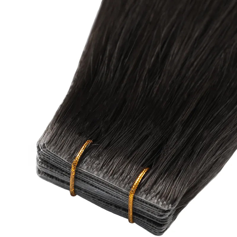 Straight Seamless Invisible High Quality Tape In Human Hair Extensions