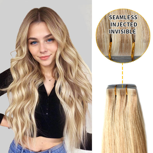 Ombre Balayage Human Hair Tape In Hair Extension Virgin Human Hair