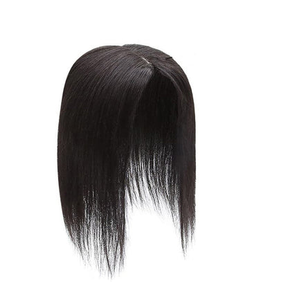 Swiss Base Straight Human Hair Toppers for Women Real Human Hair No Bangs, Hair Pieces for Thinning Hair Wiglets