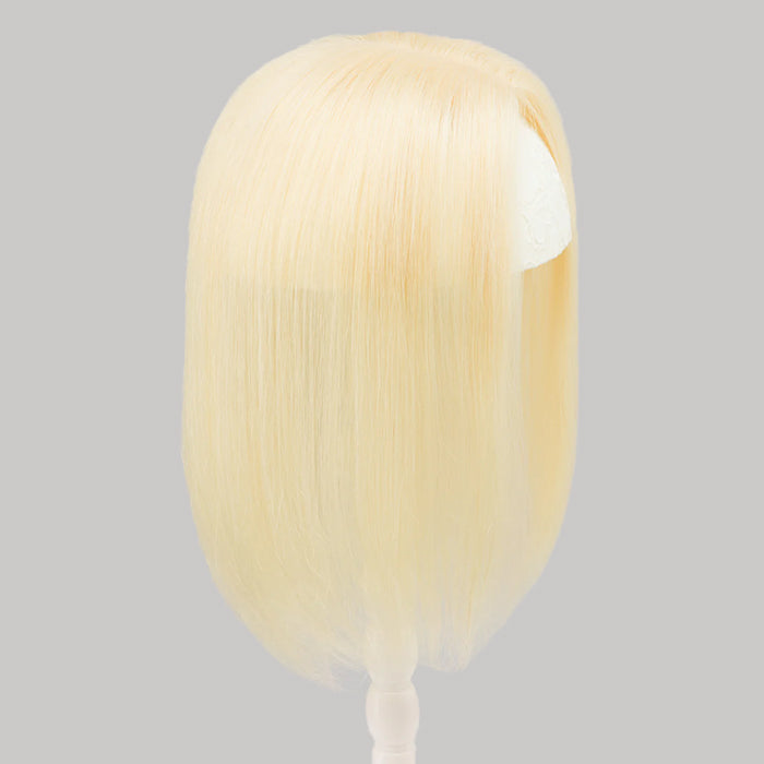 100% Virgin Remy Light Silver Mono Base Human Hair Topper for Women