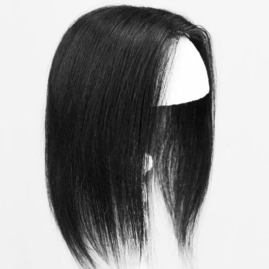 Women Mono Silk Top Human Hair Topper Black Hair Topper