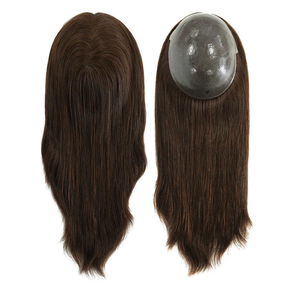 7X9'' Injected Full Thin Skin Base Human Hair Toppers for Women