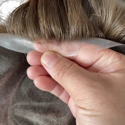 Full PU Skin Base Human Hair Toppers for Women