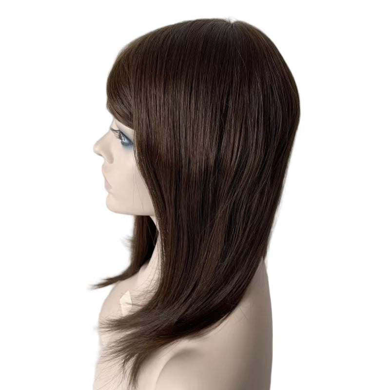Full PU Skin Base Human Hair Toppers for Women