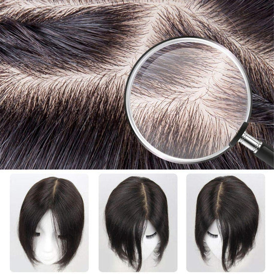 16*18CM Short Natural Hair Topper for Women Cover and Add Hair Volume for Thinning Hair