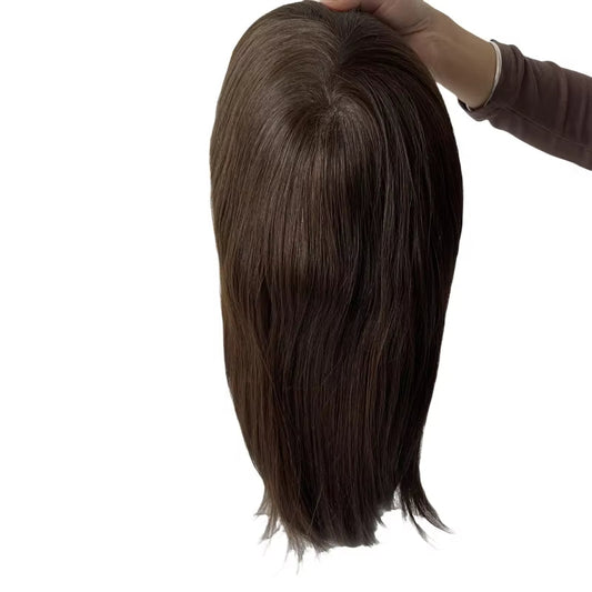 Full PU Skin Base Human Hair Toppers for Women