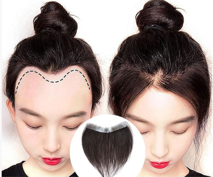 Lace Front Human Hair Toppers Hairline Hair Patch Hand-woven Single Knot Natural Invisible Replacement Hairpiece